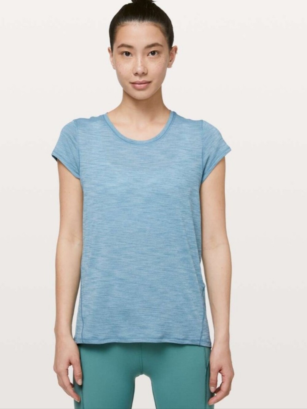 Lululemon Another Mile  Short Sleeve Heathered Tee Size 8